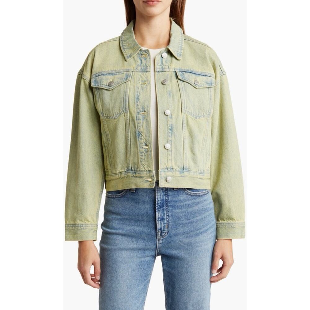 NWT MADEWELL Oversized Crop Denim Trucker Jacket